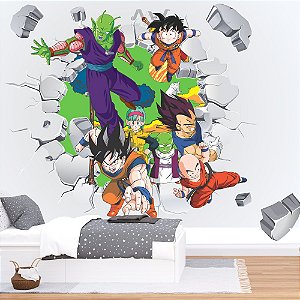 Papel de Parede Adesivo - Dragon Ball Saindo da Parede