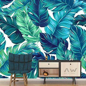 Papel de Parede Adesivo - Folhagem Tropical
