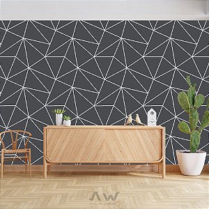 Papel de Parede Adesivo - Zara Branco Preto