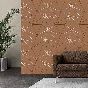 Papel de Parede Adesivo - Zara Rosê Marrom