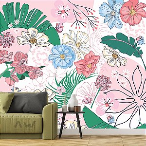 Papel de Parede Adesivo - Flores de primavera