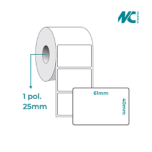 TERMICO 60X40MM ROLO COM 29M 674 UNIDADES  LISA - cod.823