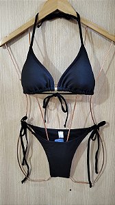 BIQUINI CORTININHA LAÇINHO PRETO