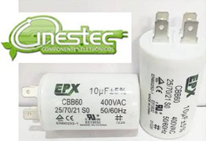 10UF X 400V  CAPACITOR DE PARTIDA TERMINAIS FASTON - CBB60