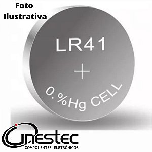 BAT. LR41 = 392A = 192 = G3 1,5V CADA 2 PILHAS