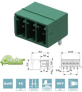 BORNE KRA - HEADER - MC 1,5/ 3-G-3,81 - MACHO