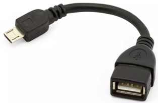 CABO ADAPTADOR USB FEMEA PARA MICRO USB MACHO V8  OTG