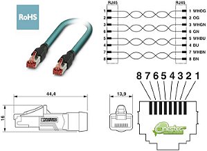 CABO DE REDE ETHERNET MONTADO - NBC-R4AC/0,5-94Z/R4AC