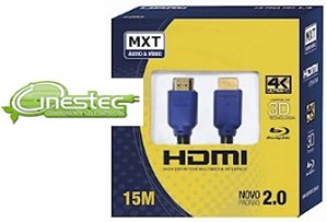 CABO HDMI PREMIUM M X HDMI M 4K V2.0(3D) 19 VIAS GOLD  15m