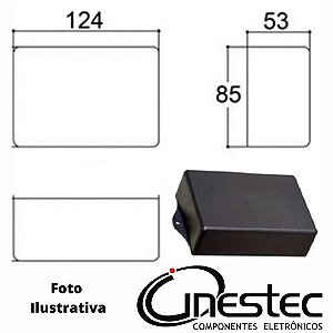CAIXA PLASTICA - 117(C) x 78(L) x 45(A) - PRETO - COM ABA