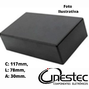 CAIXA PLASTICA 117 (C) x 78 (L) x 30 (A) - PRETO