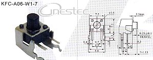 CHAVE TACTIL 2T 90o 6 x 6 x 7mm