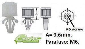 CONECTOR / CLIP / ESPACADOR COM ROSCA PARA FIXACAO PCB - CS10