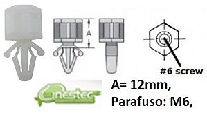 CONECTOR / CLIP / ESPACADOR COM ROSCA PARA FIXACAO PCB - CS13