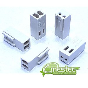 CONECTOR ALOJAMENTO KK 2 PINOS 2,54mm - CADA 5 PECAS