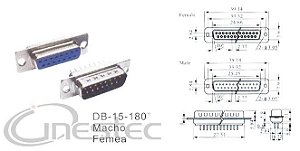 CONECTOR DB15 FEMEA SOLDA FIO