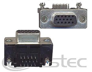 CONECTOR DB15HD VGA F PARA PLACA 90 graus