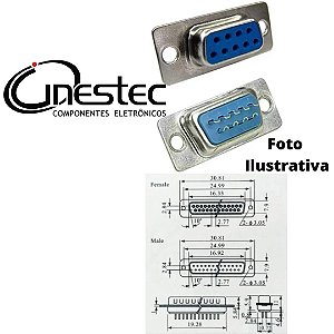 CONECTOR DB9 FEMEA SOLDA FIO