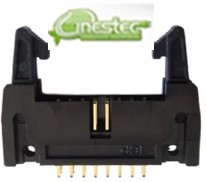 CONECTOR HEADER 16 VIAS  MACHO 180 graus COM EJETOR