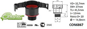 CONEXAO RAPIDA  CONTRA PORCA NW17  M20X1,5  PRETO