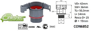 CONEXAO RAPIDA COM CONTRA PORCA NW23  M20X1,5  CINZA