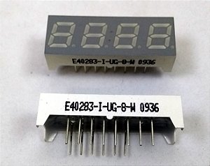 DISPLAY 4 DIGITOS ANODO COMUM 7 SEG. AZUL  E40283-I-BL-8-W 0936
