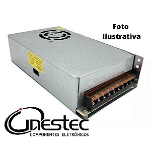 FONTE CHAVEADA METALICA DUPLA SAIDA 24V x 10A - COM COOLER - 240W