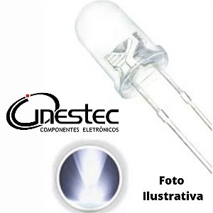 LED TRANSPARENTE BRANCO 3mm 5.000 mlcd