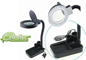 LUPA DE MESA LED BIVOLT  5X E 10X