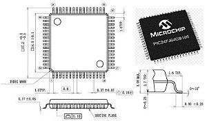 MICROCONTROLADOR PIC24FJ64GB106-I/PT SMD  TQFP 64