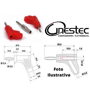 PINO BANANA DERIVACAO 2mm MODELO D229 - VERMELHO