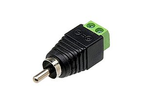 PLUG RCA MACHO COM BORNE KRE PARA FIOS