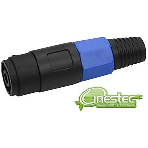 PLUG SPEAKON FEMEA AZUL