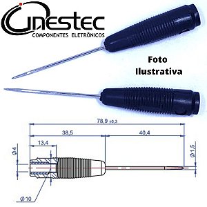 PONTA / ADAPTADOR DE PROVA AGULHA BBC PARA TESTE - PRETO