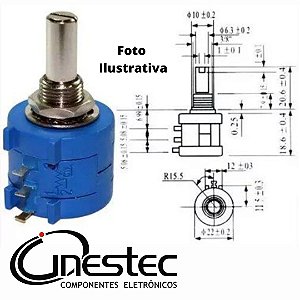 POTENCIOMETRO 10K ROTATIVO 10 VOLTAS 3590S