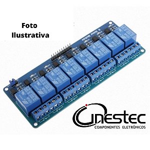 SHIELD  MODULO PARA ARDUINO 8 RELES DE 5V x 10A 250V COM FOTOACOPLADOR