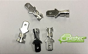 TERMINAL FASTON MACHO 4,8 mm ESTANHADO CADA 10 PECAS   M187