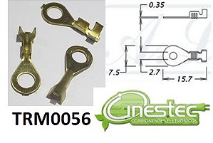 TERMINAL OLHAL PARA CABO 0,5 A 1,0MM / FURO 2,7MM