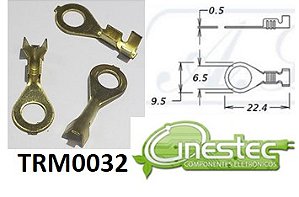 TERMINAL OLHAL PARA CABO 0,5 A 1,5MM / FURO 6,5MM