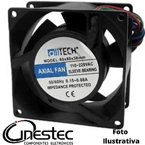 VENTILADOR COOLER 110/220V  80 X 80 X 25mm - HSL