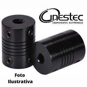 ACOPLADOR FLEXIVEL 8 x 5 x 24,5mm PARA PRINTER 3D - MOTOR DE PASSO