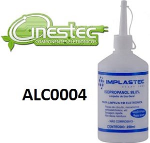 ALCOOL ISOPROPILICO  250ml COM BICO APLICADOR  99,8%