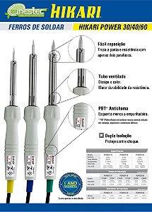 FERRO DE SOLDA HIKARI POWER 40 (34W) - 127V