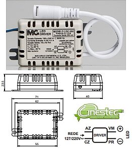 FONTE / DRIVE PARA LED  CORRENTE CONSTANTE  COM PLUGUE - 6 A 12W