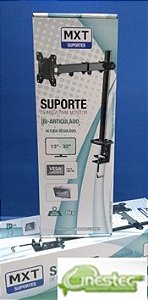 SUPORTE BI-ARTICULADO DE MESA PARA MONITOR DE 13 A 32 - AR203