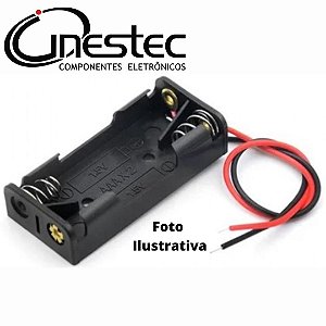 SUPORTE DE PILHAS PALITO AAA COM FIOS - 2 PILHAS