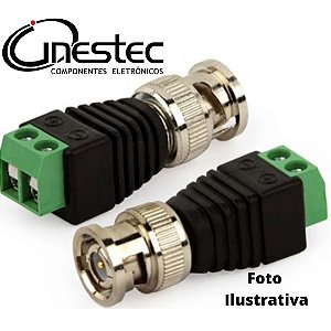 PLUG / CONECTOR BNC MACHO COM BORNE KRE PARA FIOS