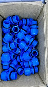 50 pçs PRENSA CABO S-TEC ATEX PA6  AZUL M20 X 1,5 - ROSCA LONGA
