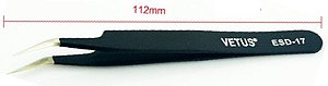 PINCA METAL ANTI-ESTATICA ESD PROFISSIONAL ESD-17