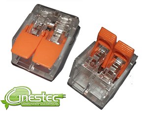 CONECTOR DE DERIVACAO ALAVANCA tipo WAGO  2 TERMINAIS PCT412